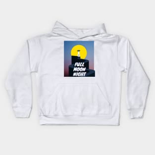 full moon night Kids Hoodie